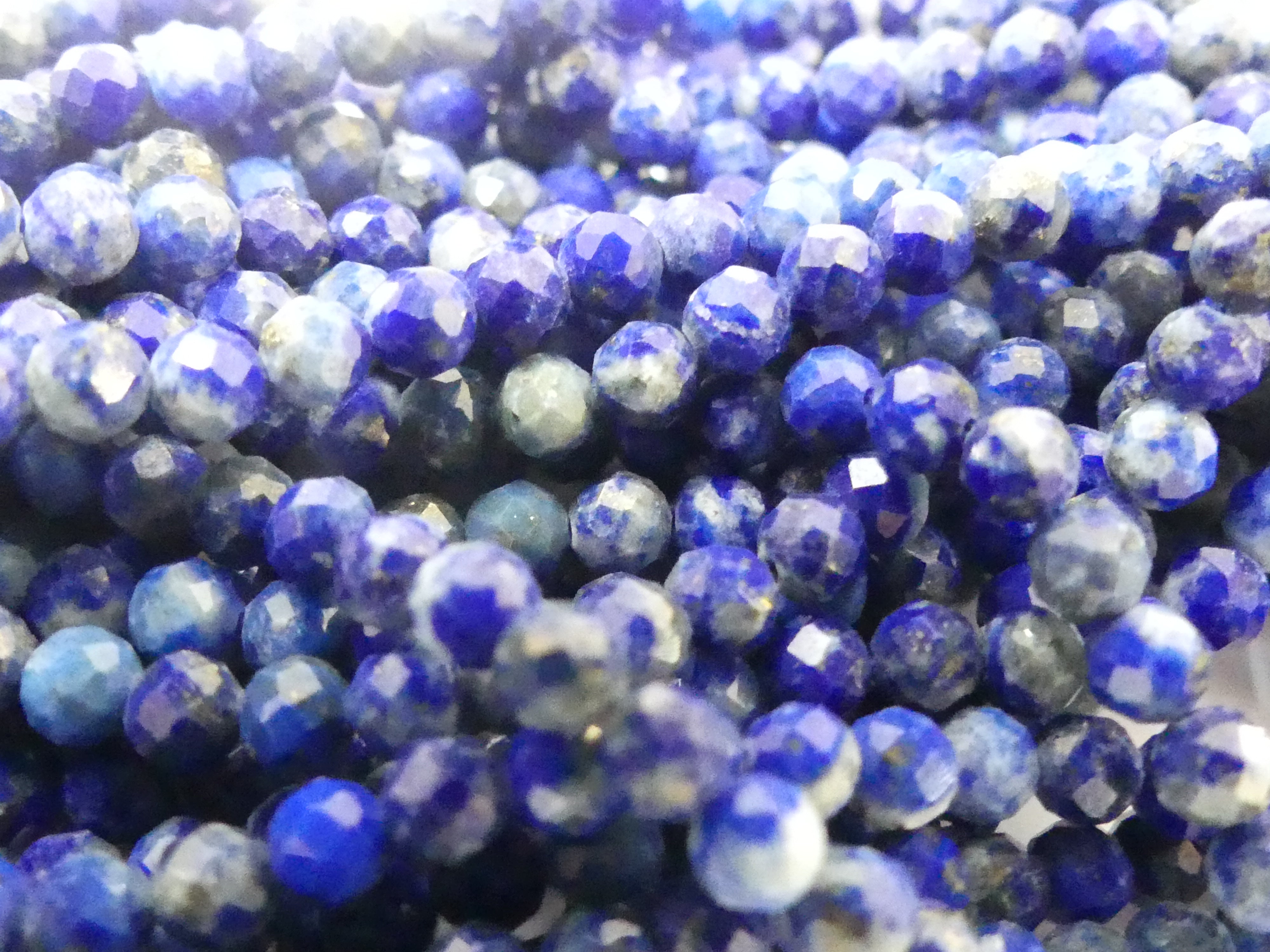 Ronde 3 -  Facettée -Lapis Lazuli  (10 pces)