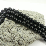 Ronde 8 - Tourmaline naturelle noir (10 pces)