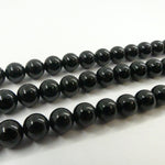 Ronde 8 - Tourmaline naturelle noir (10 pces)