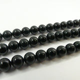 Ronde 8 - Tourmaline naturelle noir (10 pces)