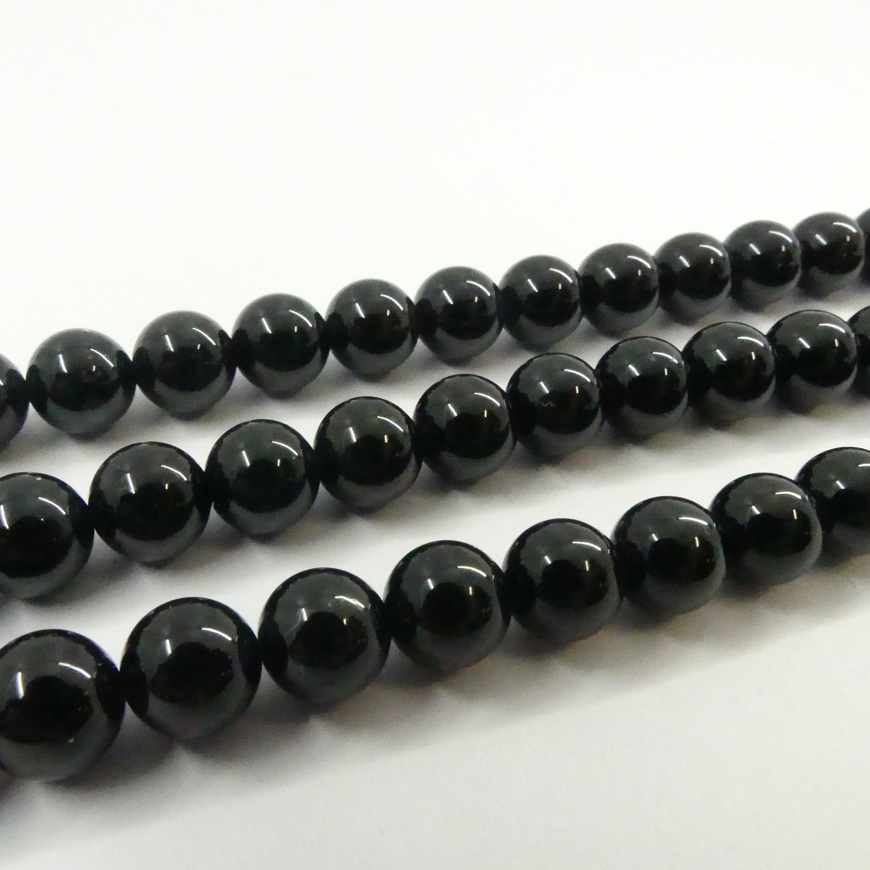 Ronde 8 - Tourmaline naturelle noir (10 pces)