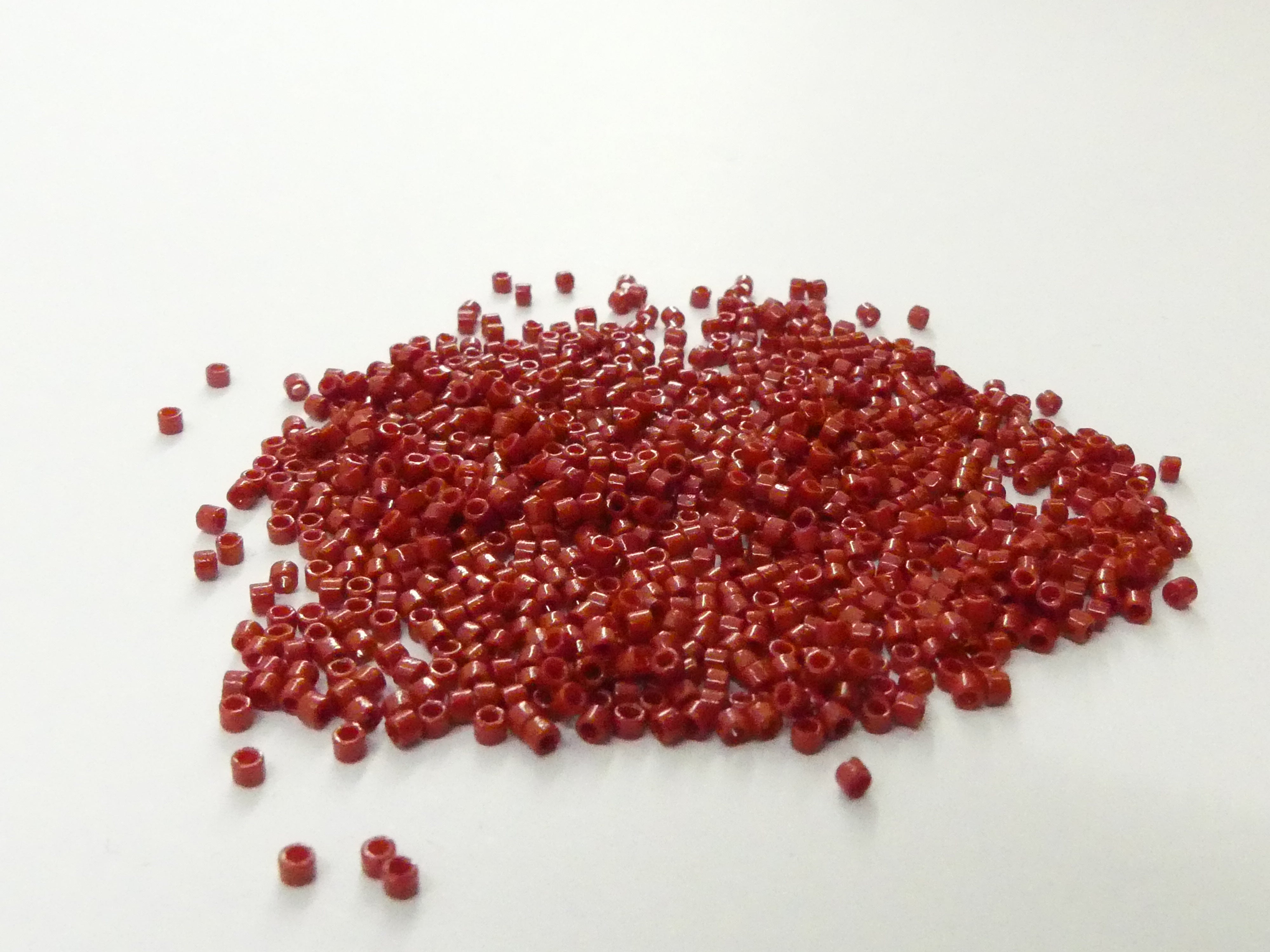 Delica 11 - Perle de verre Duracoat - Rouge - Shangaï (4 g)