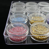 Contenants de perles en plastique, 16 compartiments