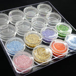 Contenants de perles en plastique, 16 compartiments