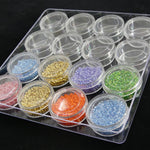 Contenants de perles en plastique, 16 compartiments