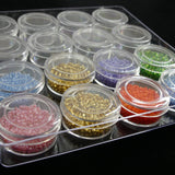 Contenants de perles en plastique, 16 compartiments