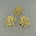 Pendentif feuille de Monstera doré (1 pce)