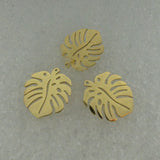 Pendentif feuille de Monstera doré (1 pce)