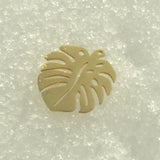 Pendentif feuille de Monstera doré (1 pce)