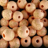 Ronde 10 - Perle en bois - Rose (10 pces)