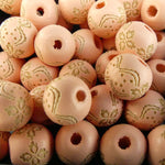 Ronde 10 - Perle en bois - Rose (10 pces)