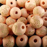 Ronde 10 - Perle en bois - Rose (10 pces)