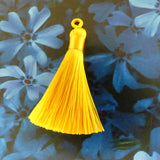 Pompon de soie - Moutarde (1 pce)