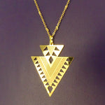 Pendentif - triangle doré (1 pce)