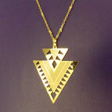 Pendentif - triangle doré (1 pce)