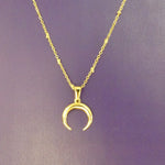 Pendentif en acier croissant de lune (1 pce)