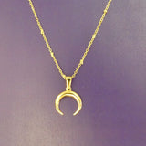 Pendentif en acier croissant de lune (1 pce)