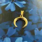 Pendentif en acier croissant de lune (1 pce)