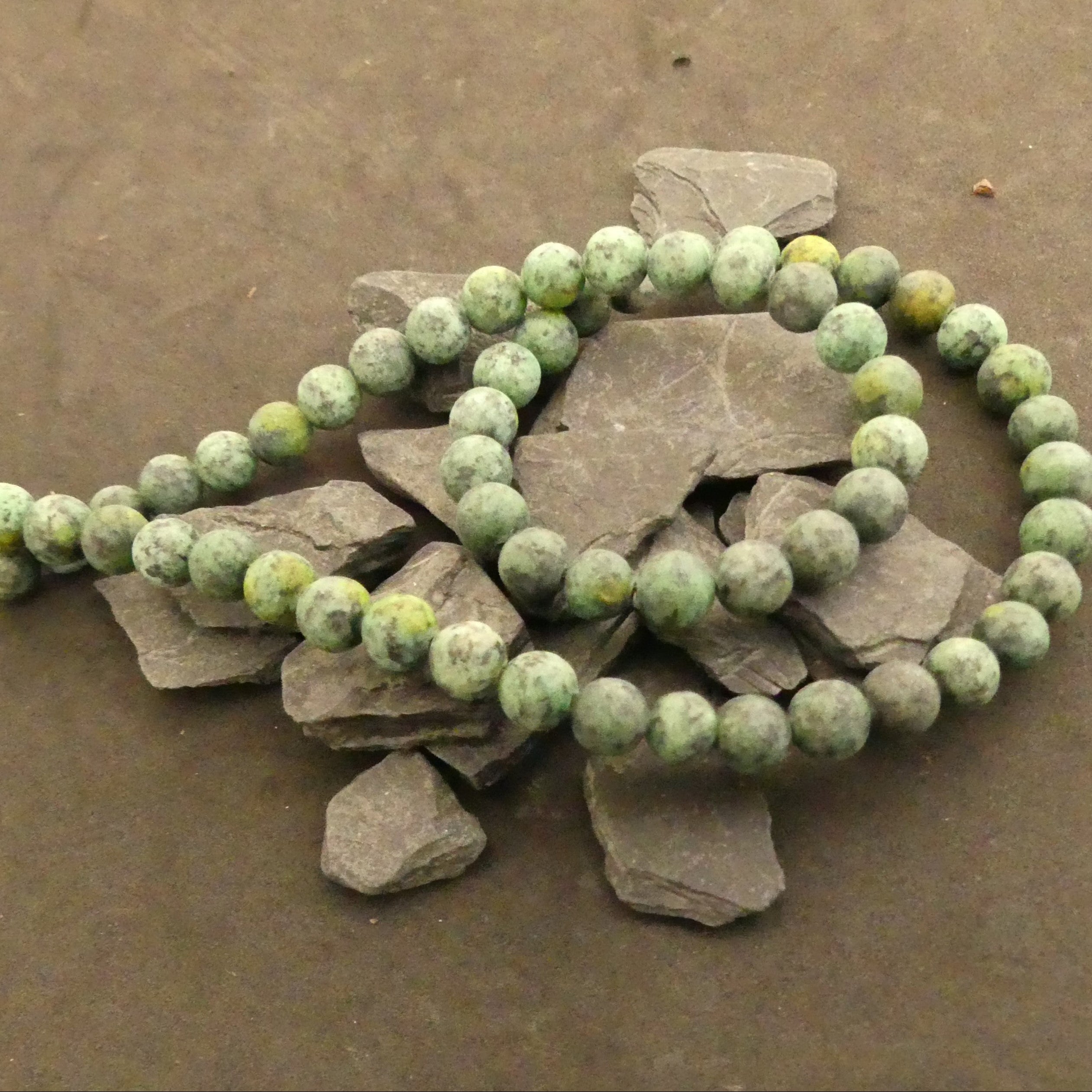 Ronde 6 - Jaspe Africaine Turquoise (10 pces)