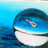 Pendentif - Main avec cœur - Acier inoxydable - couleur or (1 Pce)