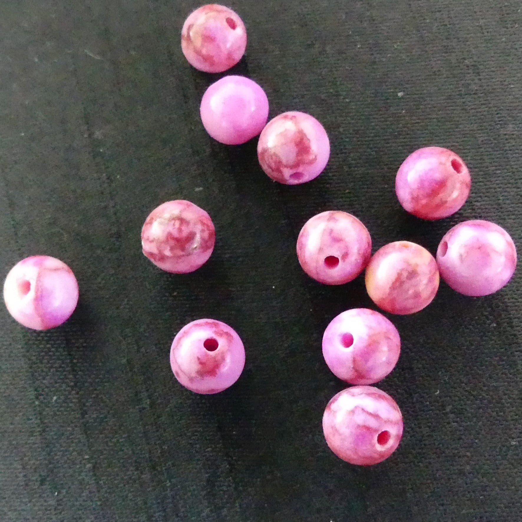 Ronde 6 - Jade naturelle teinte rose