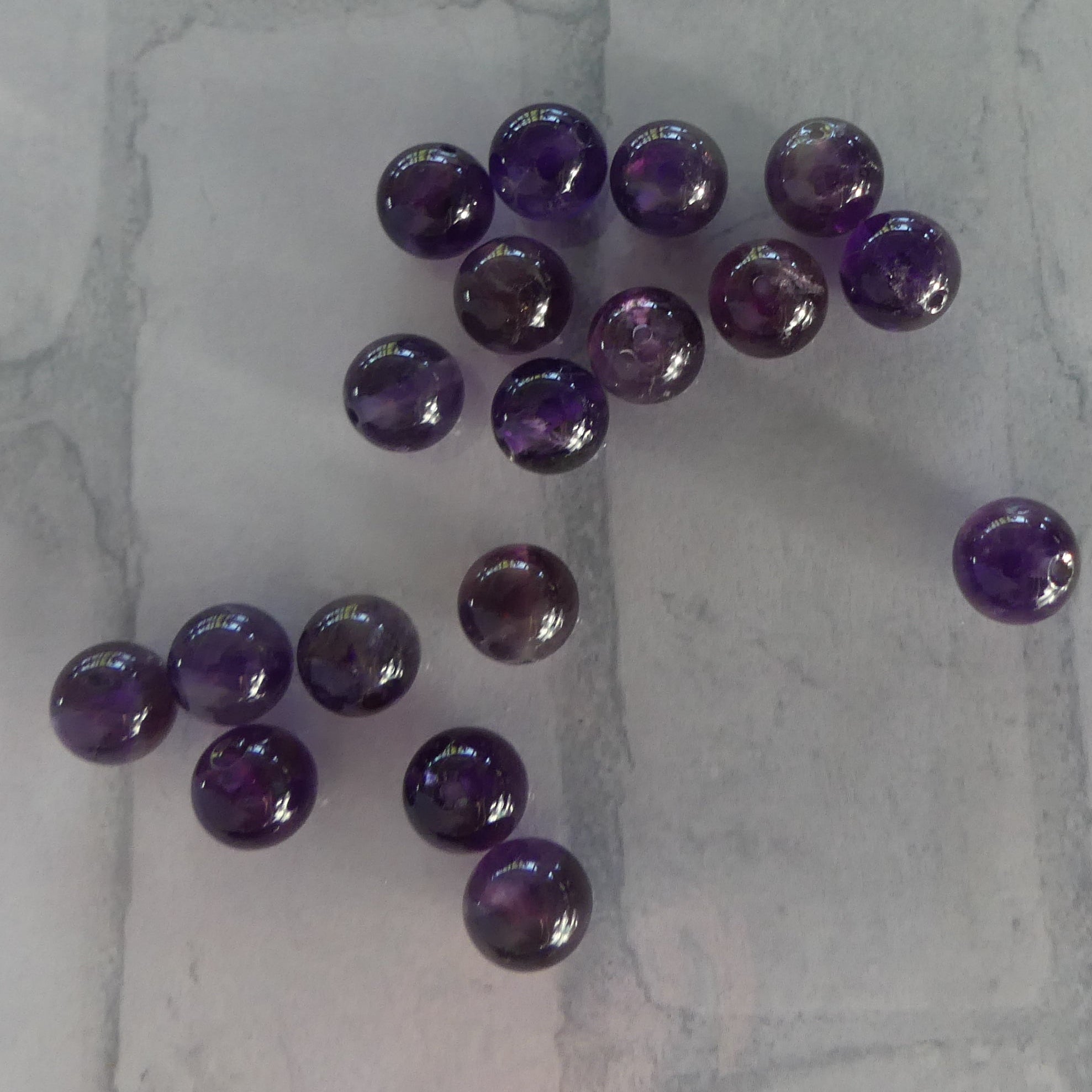 Ronde 8 - Améthyste naturelle grade AB (10pces)