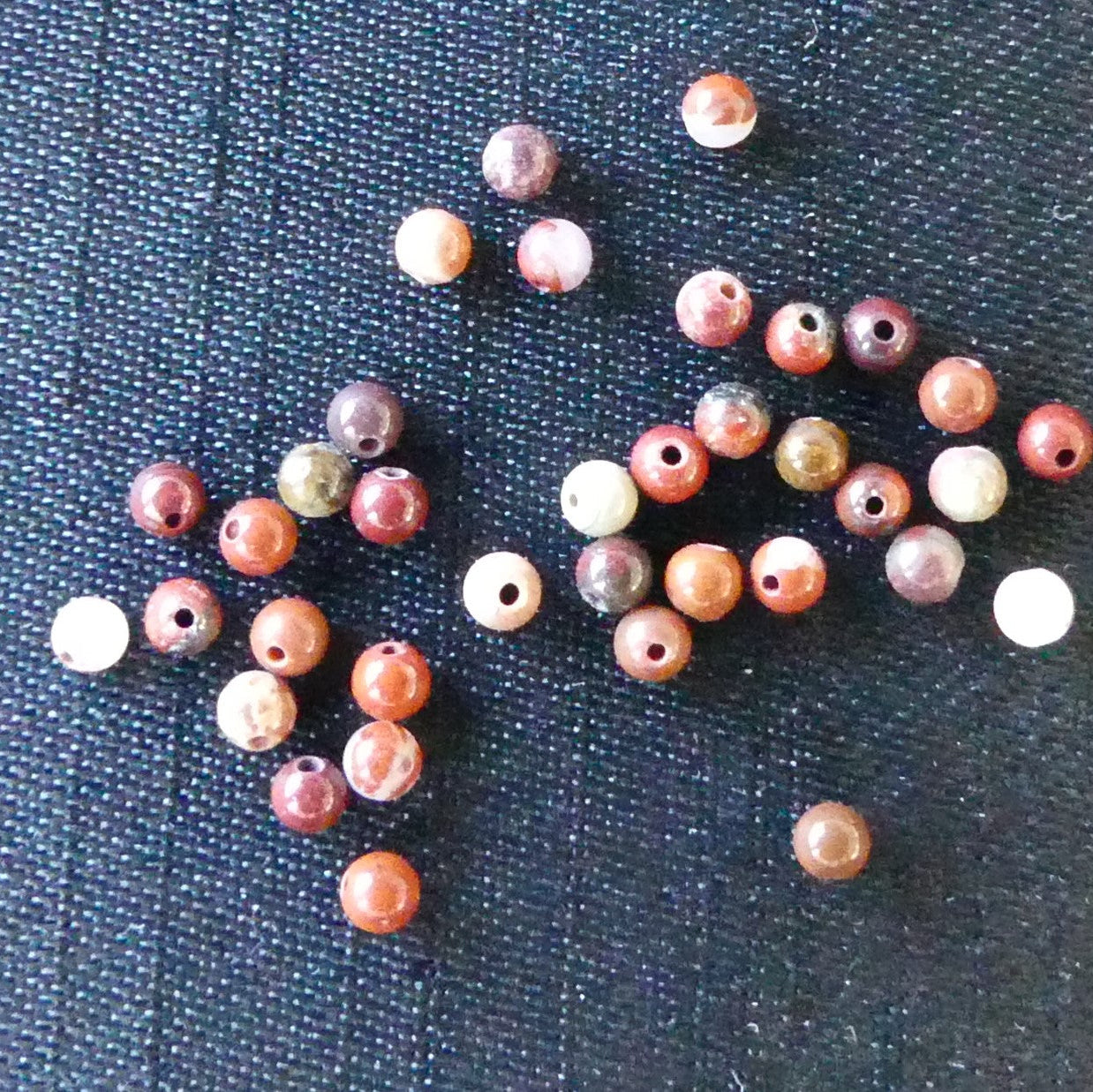 Ronde 2 - Jaspe naturelle rouge (10 pces)