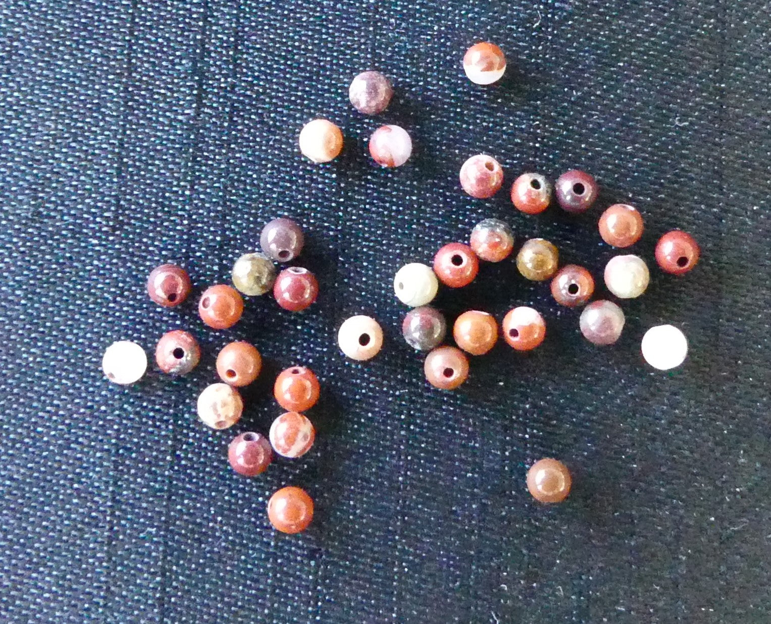 Ronde 2 - Jaspe naturelle rouge (10 pces)