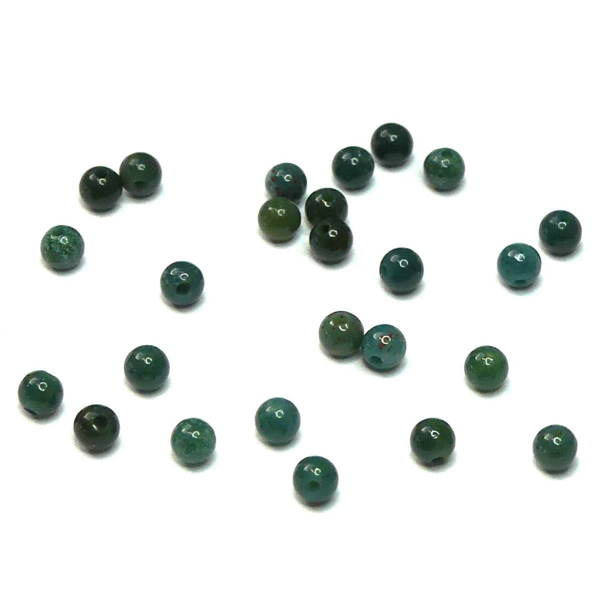 Ronde 2 - Jaspe naturelle vert (10pces)