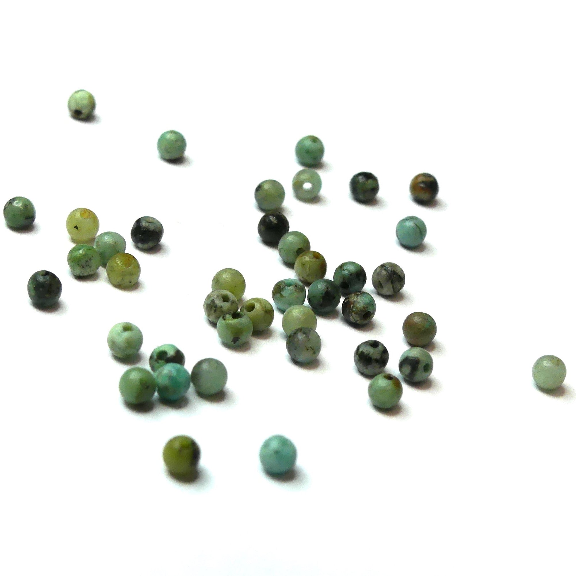 Ronde 2 - Jaspe jaune turquoise (10 pces)