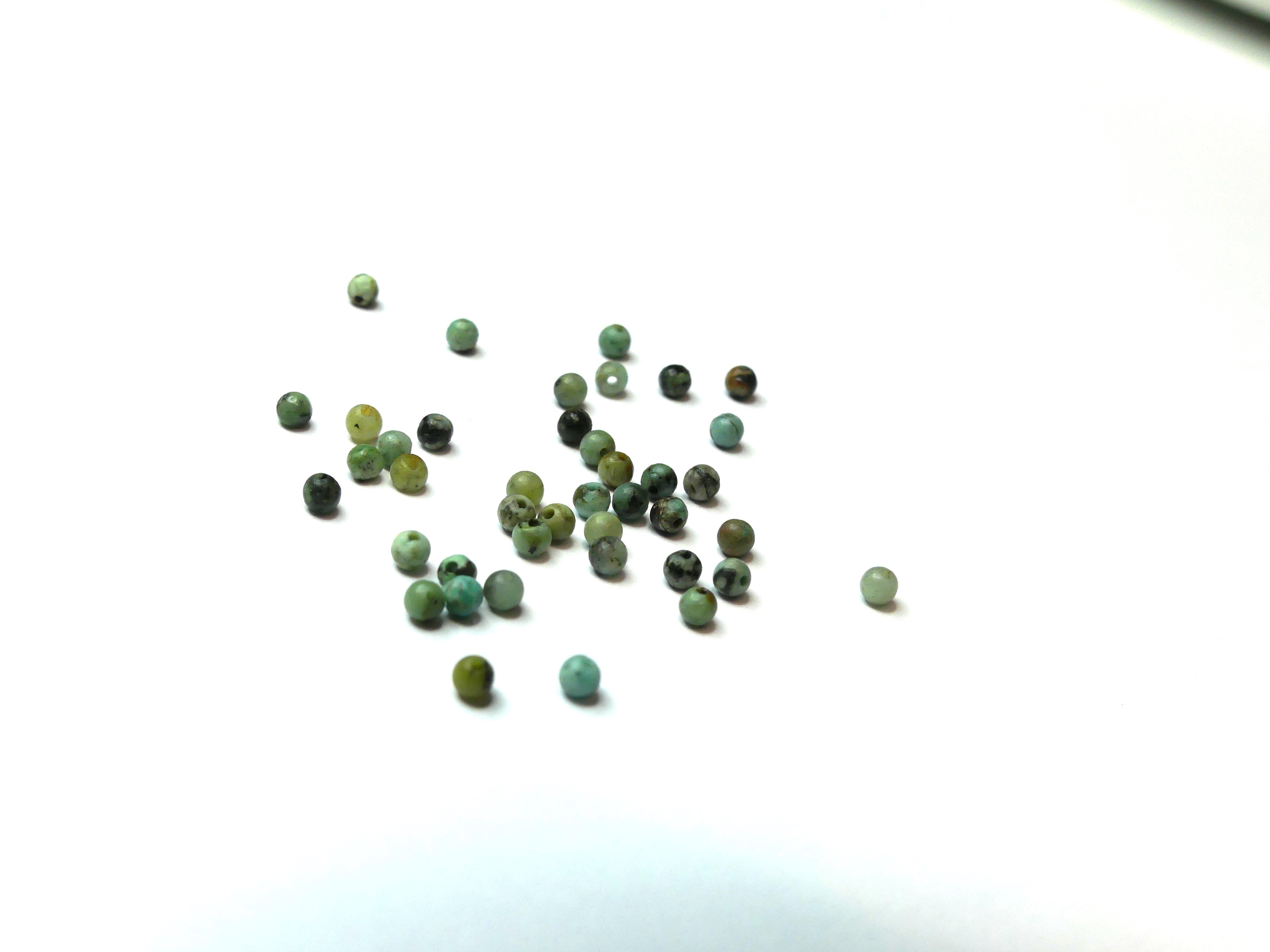 Ronde 2 - Jaspe jaune turquoise (10 pces)