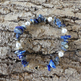 Bracelets en perles de lapis-lazuli naturel (1 pce)