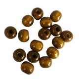 Ronde 10 - Perle en bois naturel marron (10 pces)