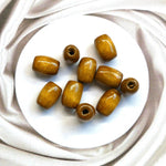 Perle de bois ovale teintée - (20 pces)