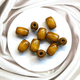 Perle de bois ovale teintée - (20 pces)