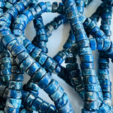 Ronde Plate 4 - Jaspe impérial synthétique bleu (10 pces)