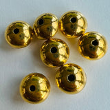 Perles rondes Plates Or antique (5 pièces)