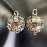 Pendentif Cage ronde en laiton (1 pce)