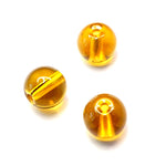 Perle de Verre ronde transparente 8 - Topaze (10 pces)