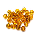 Perle de Verre ronde transparente 8 - Topaze (10 pces)