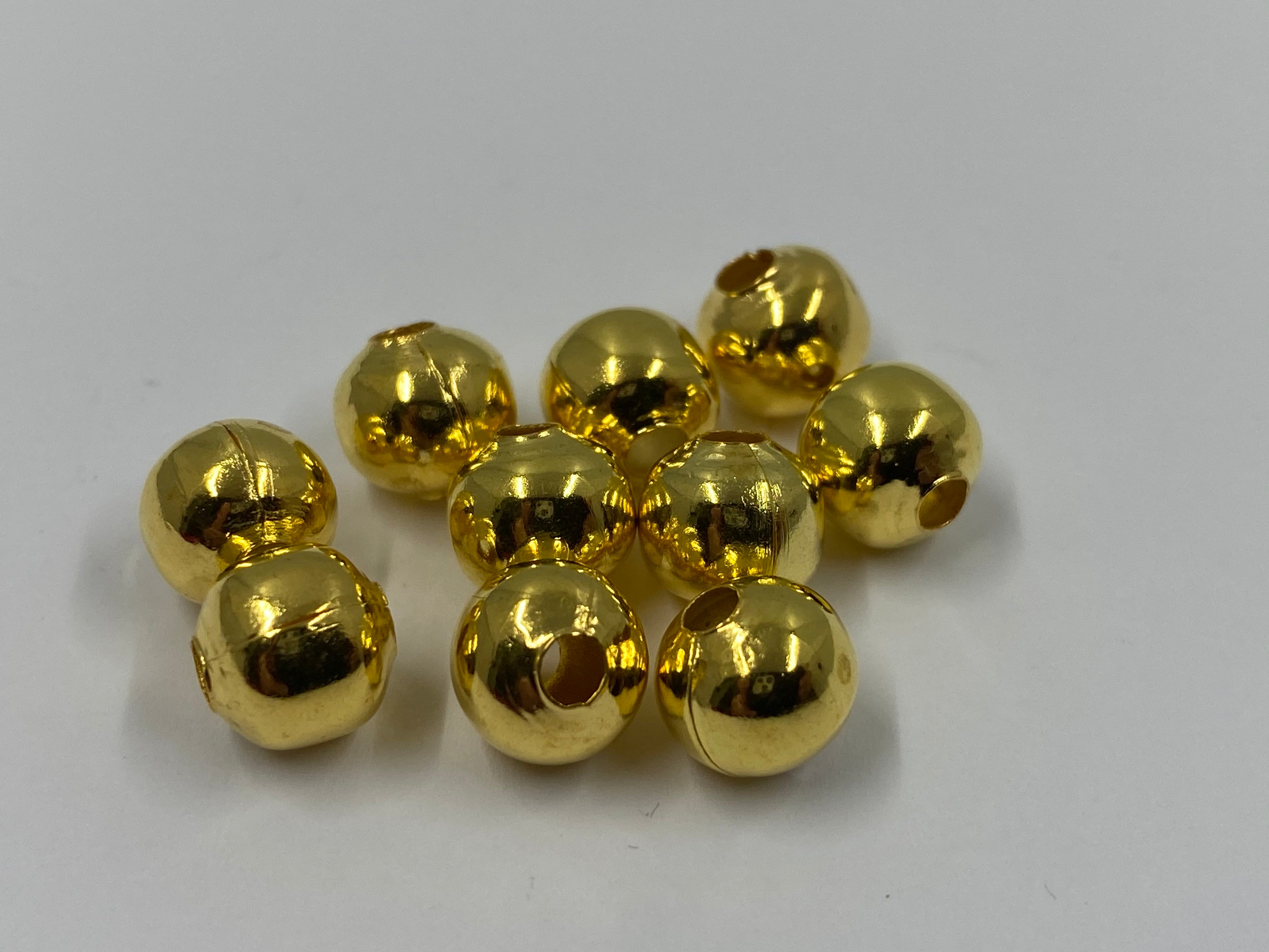 Perle ronde 8 mm - Or (10 pces)