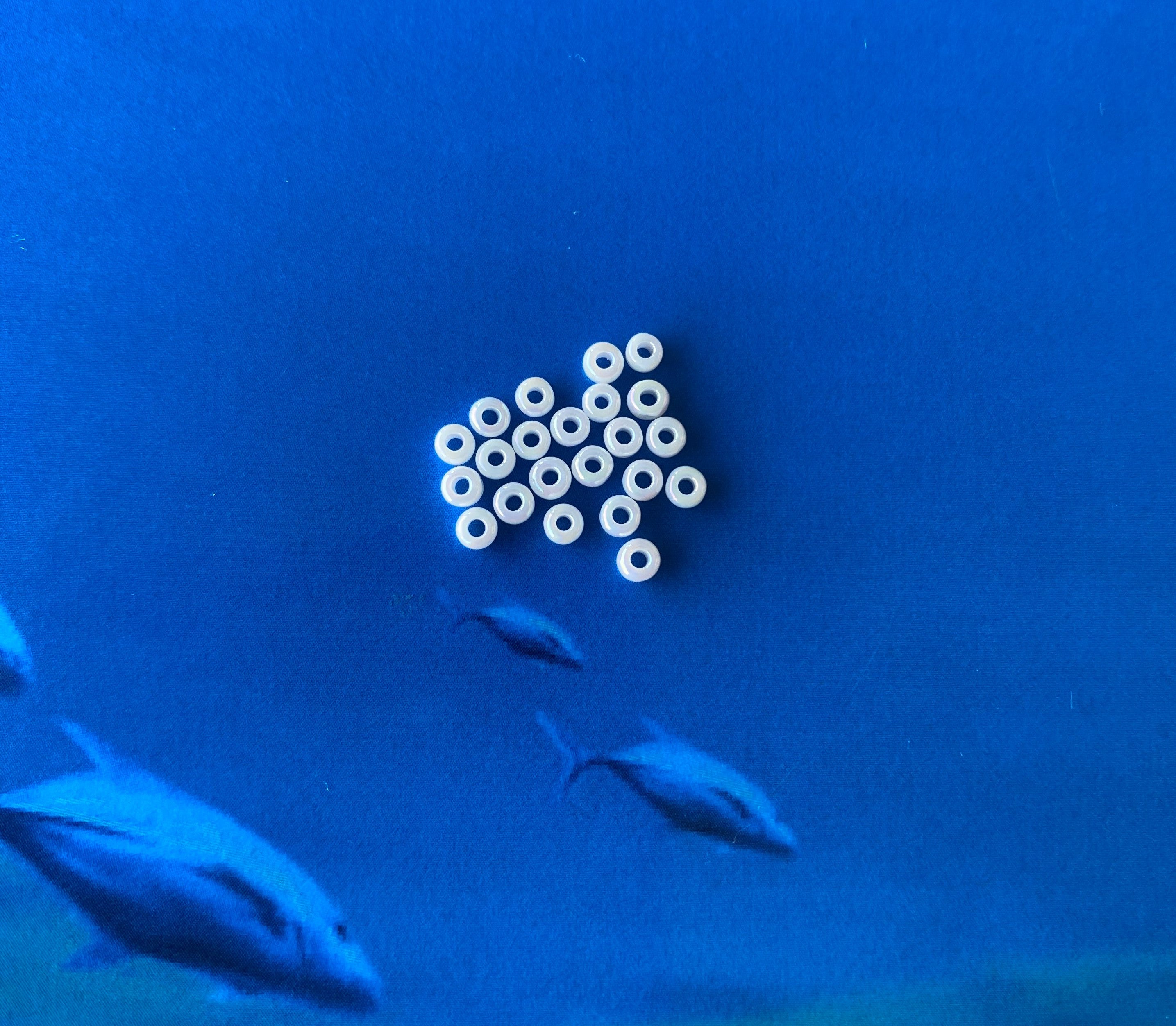 Rocaille 8 - Perle de verre - Blanc AB (4g) 