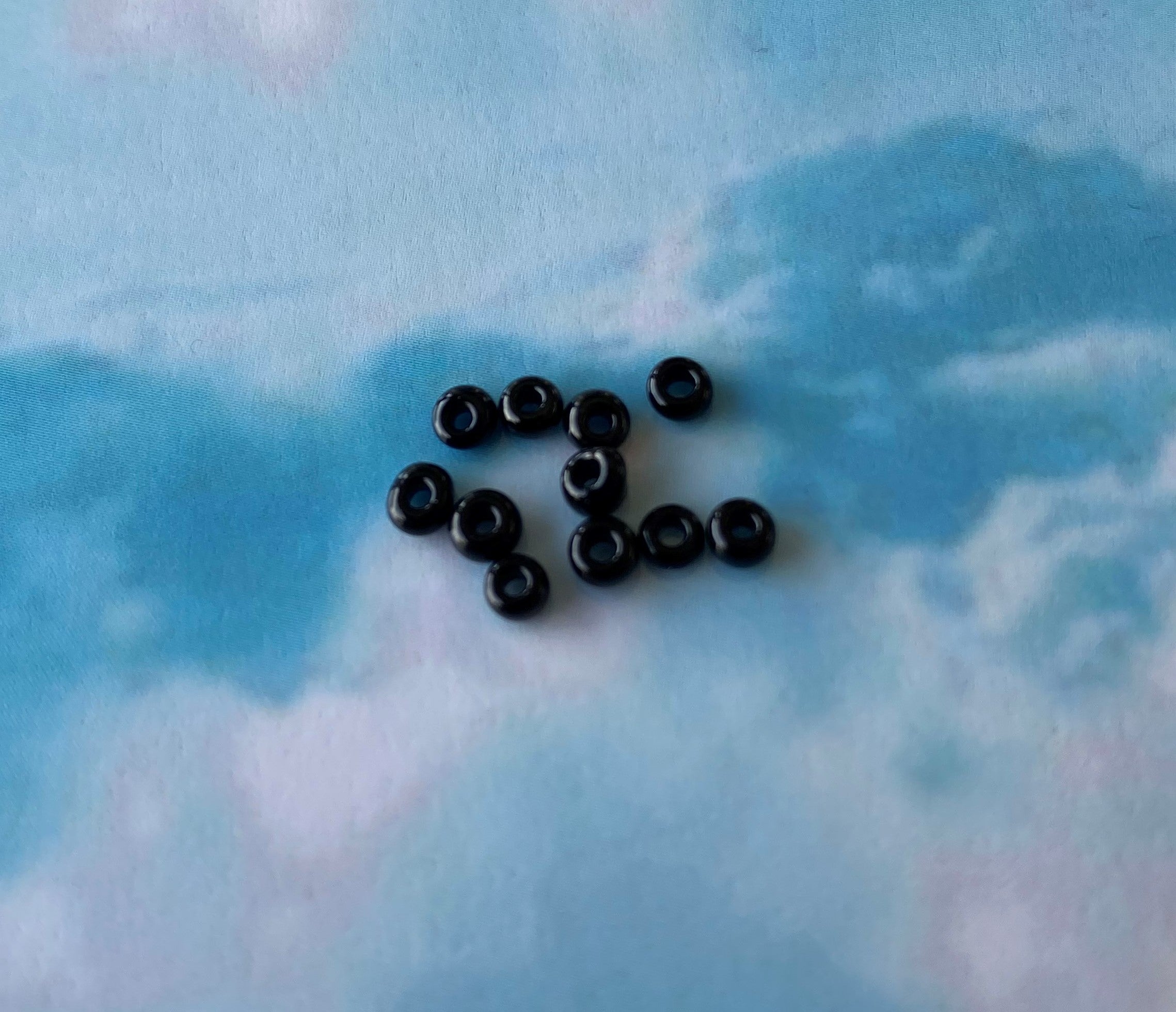 Rocaille 8 - Perle de verre - Noir (4g) 
