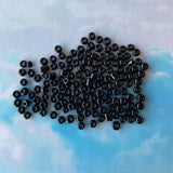 Rocaille 8 - Perle de verre - Noir (4g) 