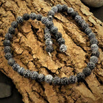 Ronde 8 - Agate naturelle efflorescente noire (10 pces)