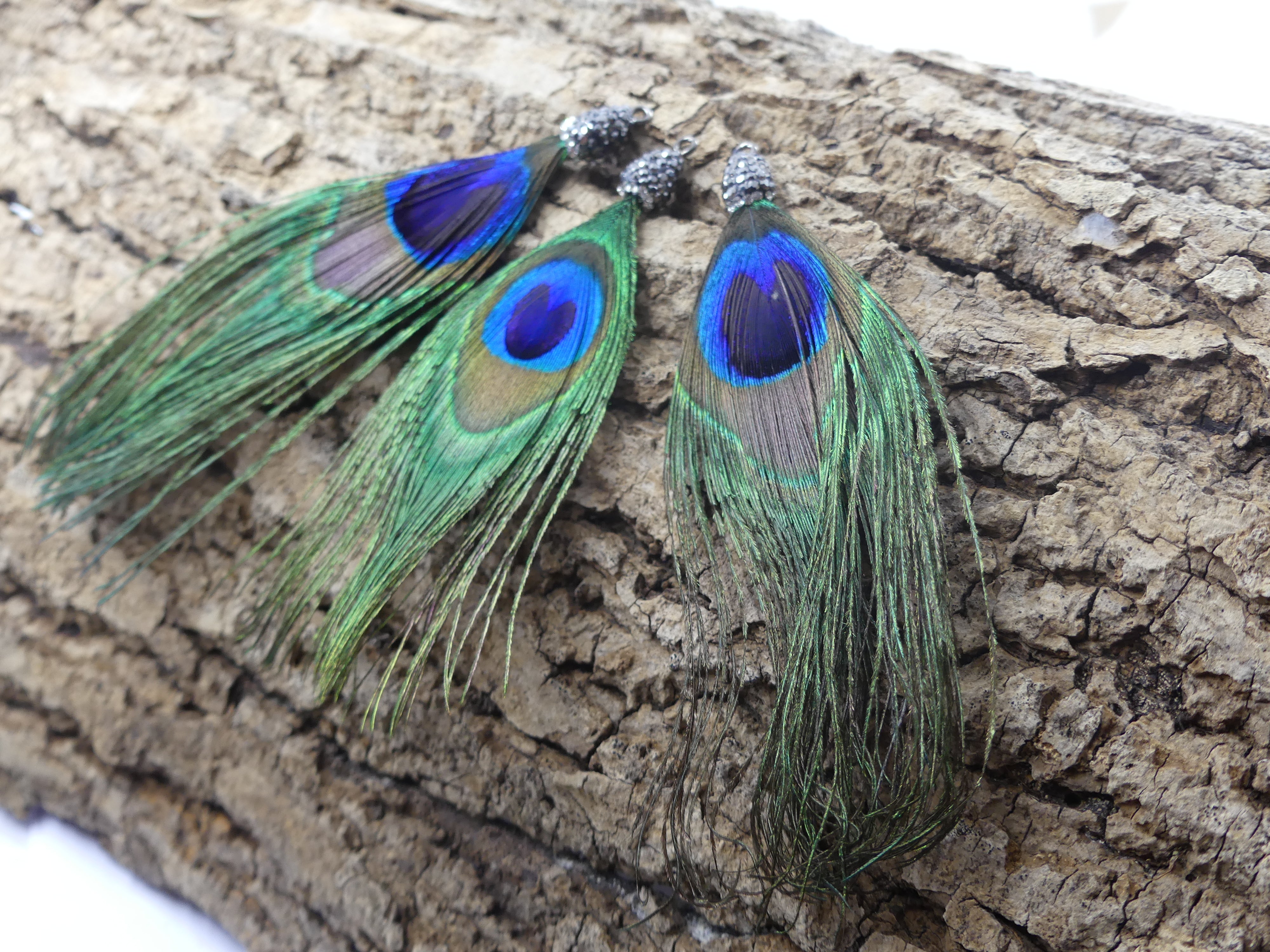 Pendentif - Plume de Paon petite (1pce)