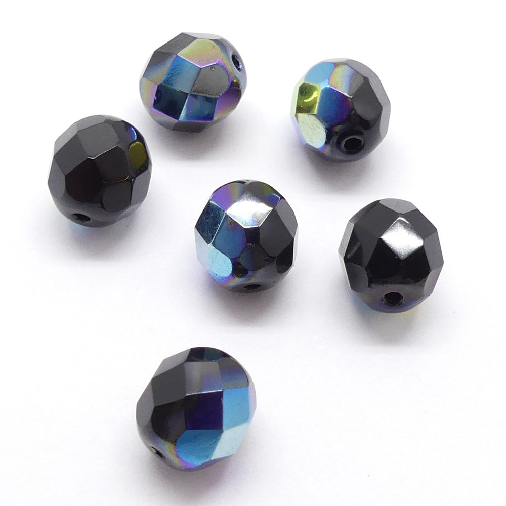 Facette 8 - Jais AB (10 pces)