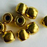 Perle baril épaisse - Or antique (10 pces)