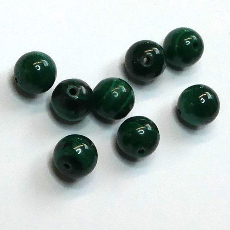 Ronde 8 - Malachite naturelle AA grade - (10 pces)