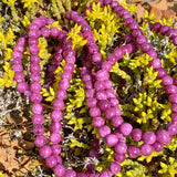 Ronde 8 - Jade naturelle violet foncé (10 pcs)